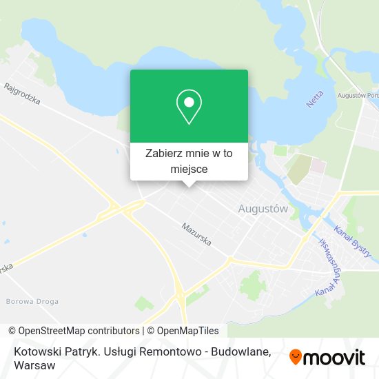 Mapa Kotowski Patryk. Usługi Remontowo - Budowlane