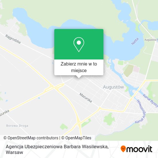 Mapa Agencja Ubezpieczeniowa Barbara Wasilewska