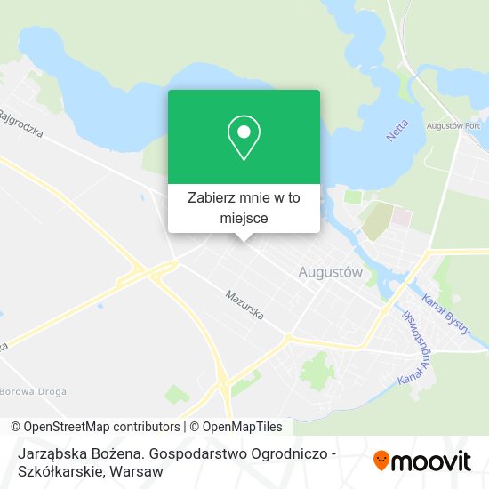 Mapa Jarząbska Bożena. Gospodarstwo Ogrodniczo - Szkółkarskie