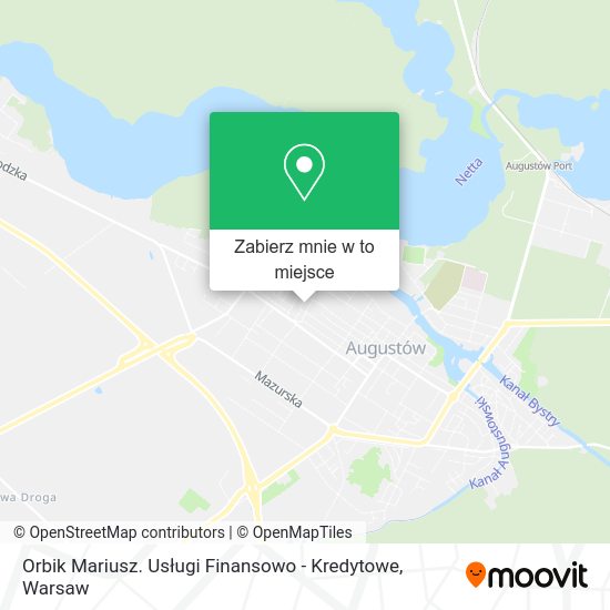 Mapa Orbik Mariusz. Usługi Finansowo - Kredytowe