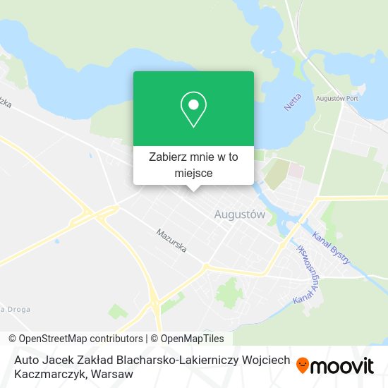 Mapa Auto Jacek Zakład Blacharsko-Lakierniczy Wojciech Kaczmarczyk