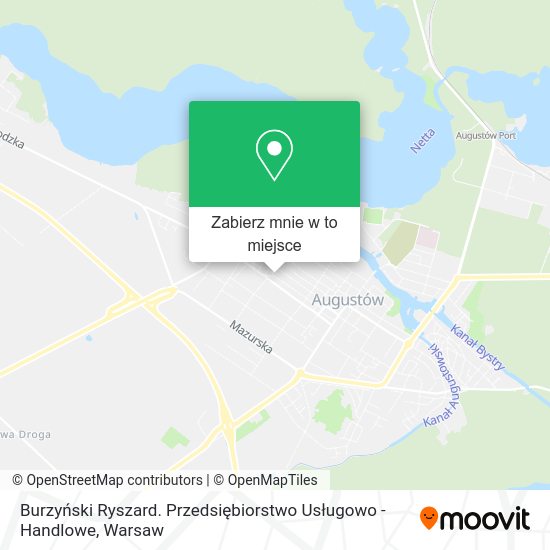 Mapa Burzyński Ryszard. Przedsiębiorstwo Usługowo - Handlowe