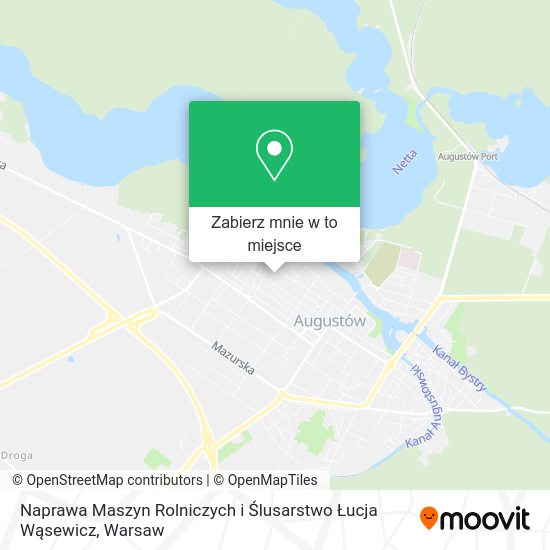 Mapa Naprawa Maszyn Rolniczych i Ślusarstwo Łucja Wąsewicz