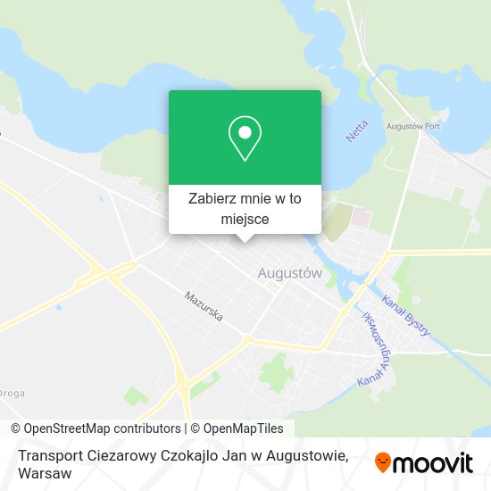 Mapa Transport Ciezarowy Czokajlo Jan w Augustowie