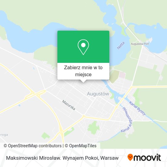 Mapa Maksimowski Mirosław. Wynajem Pokoi