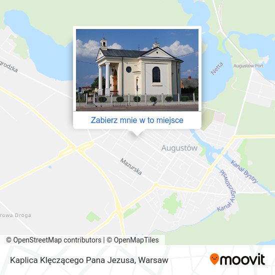 Mapa Kaplica Klęczącego Pana Jezusa