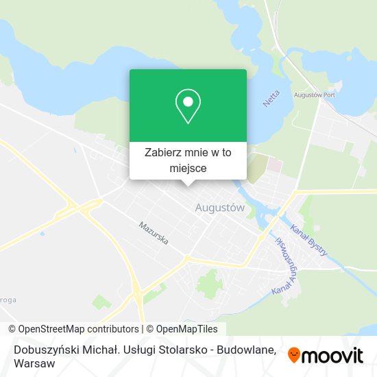 Mapa Dobuszyński Michał. Usługi Stolarsko - Budowlane