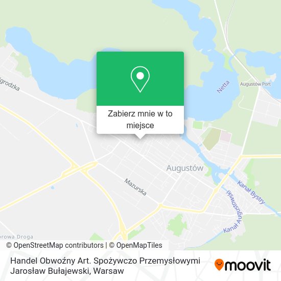 Mapa Handel Obwoźny Art. Spożywczo Przemysłowymi Jarosław Bułajewski