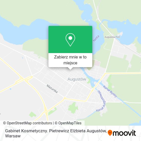 Mapa Gabinet Kosmetyczny. Pietrewicz Elżbieta Augustów