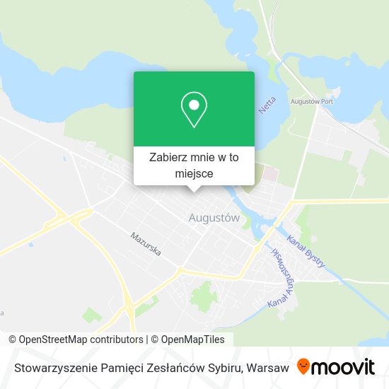 Mapa Stowarzyszenie Pamięci Zesłańców Sybiru