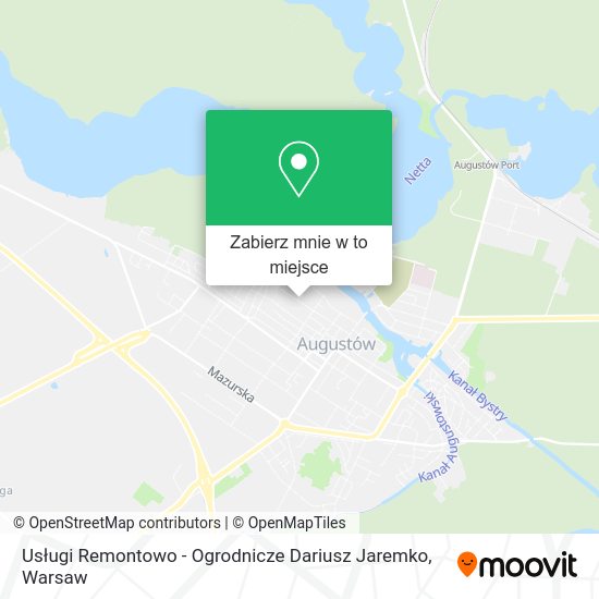 Mapa Usługi Remontowo - Ogrodnicze Dariusz Jaremko