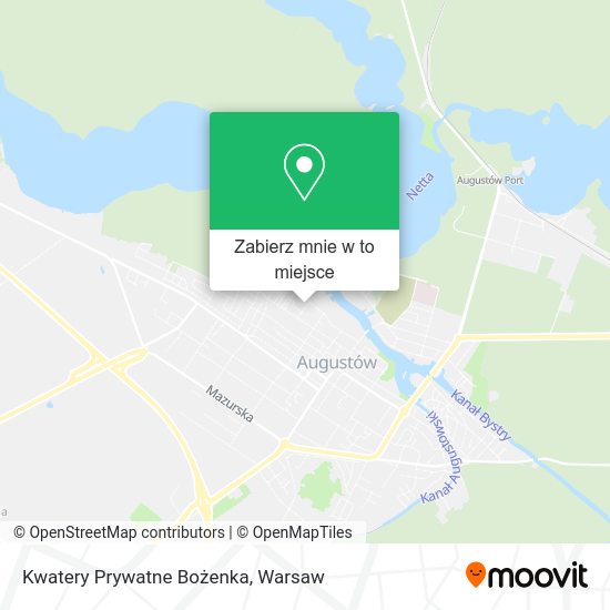 Mapa Kwatery Prywatne Bożenka