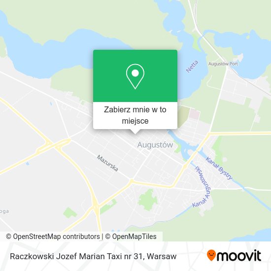 Mapa Raczkowski Jozef Marian Taxi nr 31