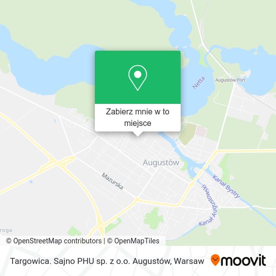 Mapa Targowica. Sajno PHU sp. z o.o. Augustów