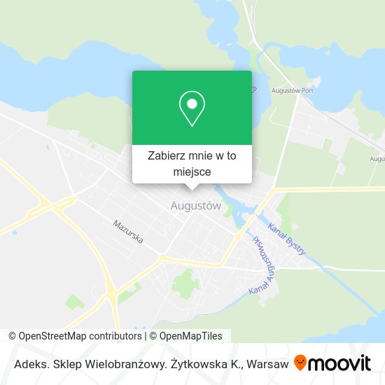 Mapa Adeks. Sklep Wielobranżowy. Żytkowska K.