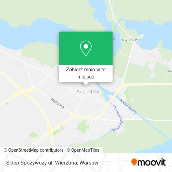 Mapa Sklep Spożywczy ul. Wierzbna