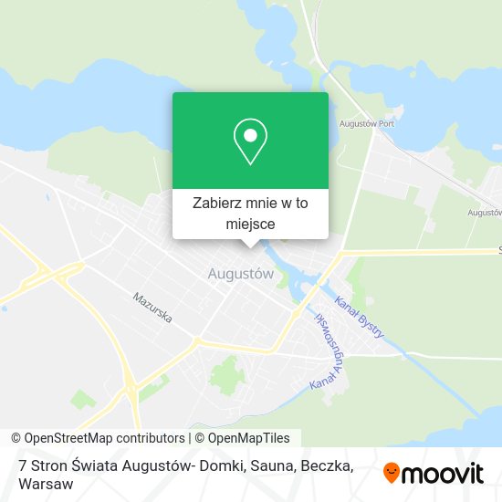 Mapa 7 Stron Świata Augustów- Domki, Sauna, Beczka