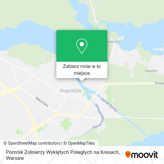 Mapa Pomnik Żołnierzy Wyklętych Poległych na Kresach