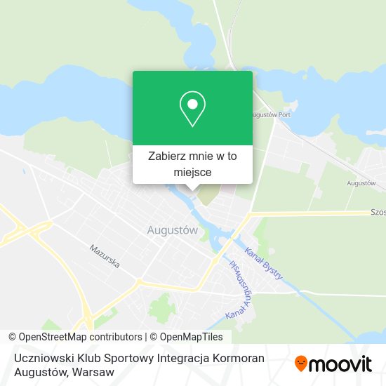 Mapa Uczniowski Klub Sportowy Integracja Kormoran Augustów