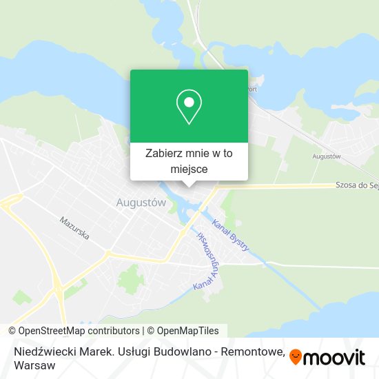 Mapa Niedźwiecki Marek. Usługi Budowlano - Remontowe