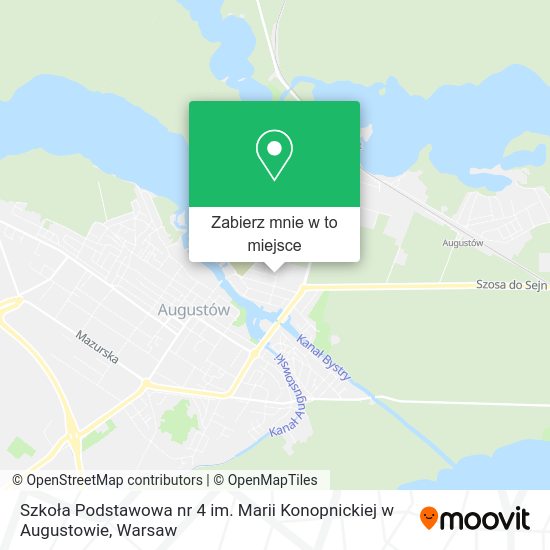 Mapa Szkoła Podstawowa nr 4 im. Marii Konopnickiej w Augustowie