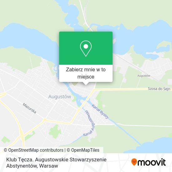 Mapa Klub Tęcza. Augustowskie Stowarzyszenie Abstynentów