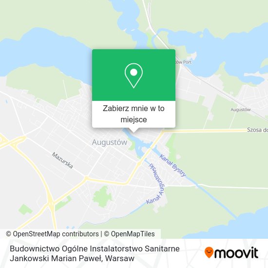 Mapa Budownictwo Ogólne Instalatorstwo Sanitarne Jankowski Marian Paweł