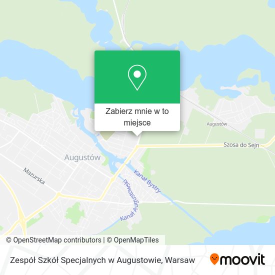 Mapa Zespół Szkół Specjalnych w Augustowie