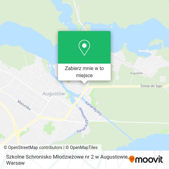 Mapa Szkolne Schronisko Młodzieżowe nr 2 w Augustowie