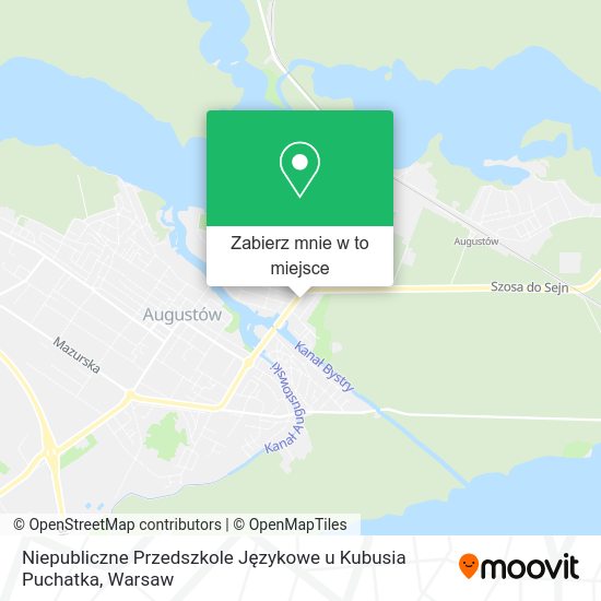 Mapa Niepubliczne Przedszkole Językowe u Kubusia Puchatka