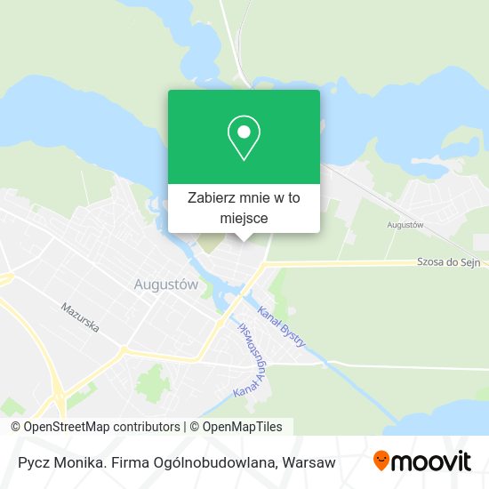 Mapa Pycz Monika. Firma Ogólnobudowlana