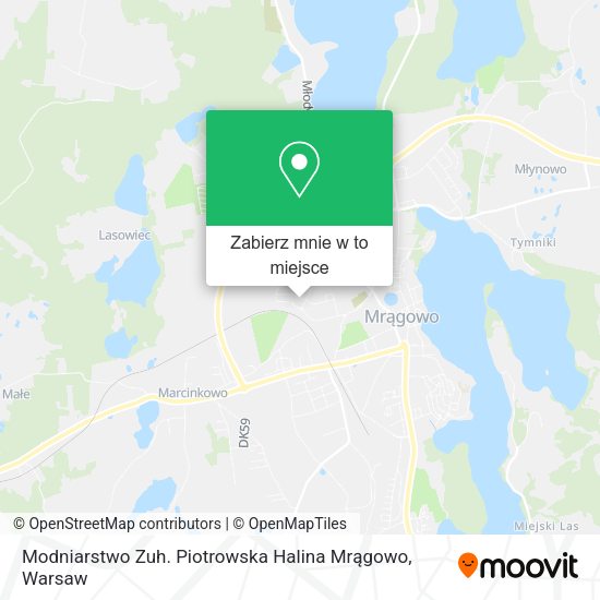 Mapa Modniarstwo Zuh. Piotrowska Halina Mrągowo