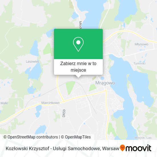 Mapa Kozłowski Krzysztof - Usługi Samochodowe