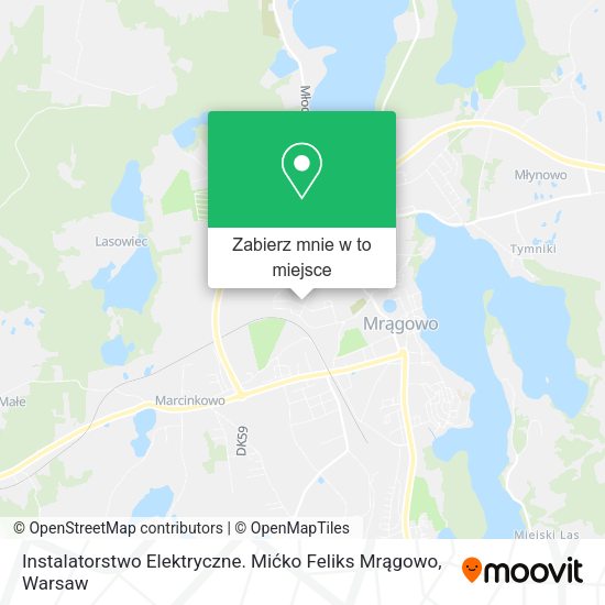 Mapa Instalatorstwo Elektryczne. Mićko Feliks Mrągowo