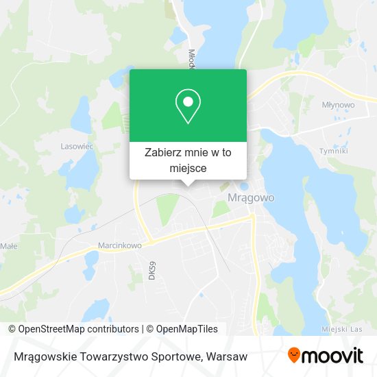 Mapa Mrągowskie Towarzystwo Sportowe