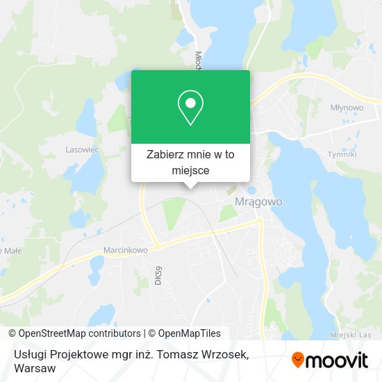 Mapa Usługi Projektowe mgr inż. Tomasz Wrzosek