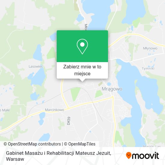 Mapa Gabinet Masażu i Rehabilitacji Mateusz Jezuit