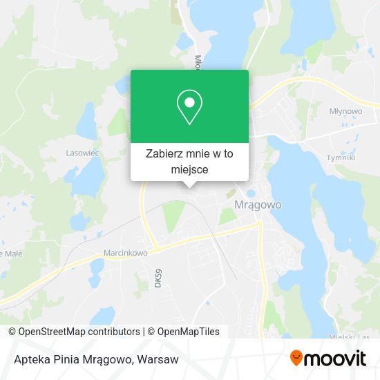 Mapa Apteka Pinia Mrągowo