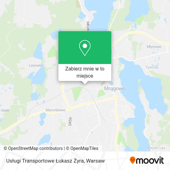 Mapa Usługi Transportowe Łukasz Żyra