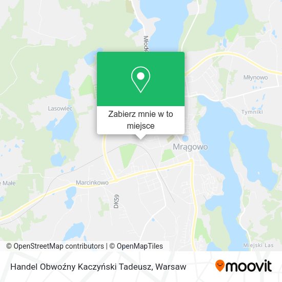 Mapa Handel Obwoźny Kaczyński Tadeusz