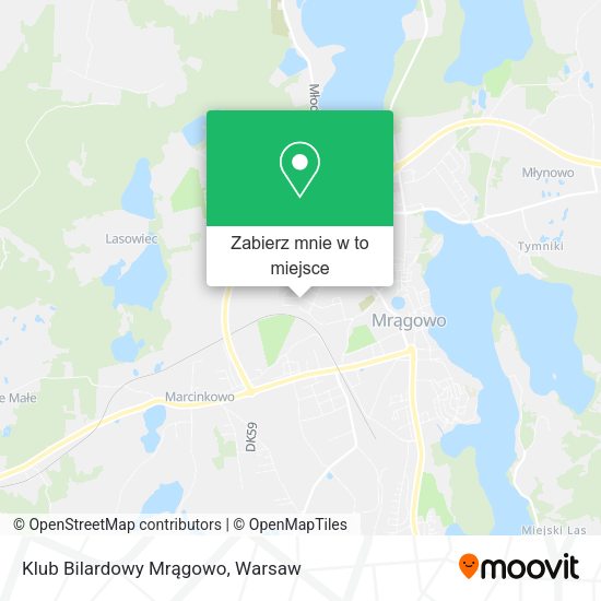 Mapa Klub Bilardowy Mrągowo