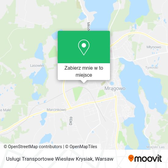 Mapa Usługi Transportowe Wiesław Krysiak