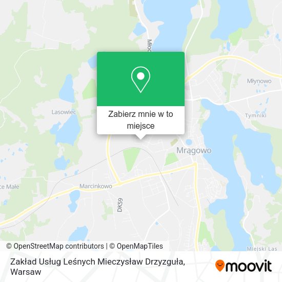 Mapa Zakład Usług Leśnych Mieczysław Drzyzguła