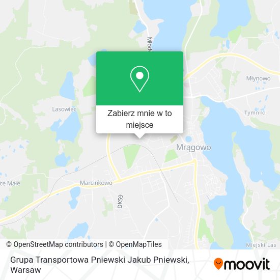 Mapa Grupa Transportowa Pniewski Jakub Pniewski