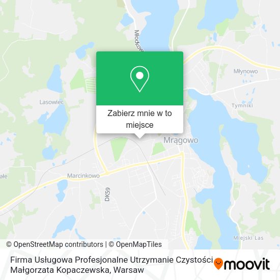 Mapa Firma Usługowa Profesjonalne Utrzymanie Czystości Małgorzata Kopaczewska