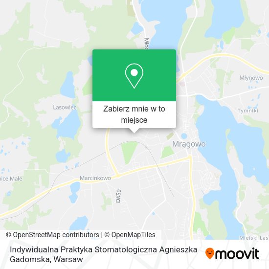 Mapa Indywidualna Praktyka Stomatologiczna Agnieszka Gadomska