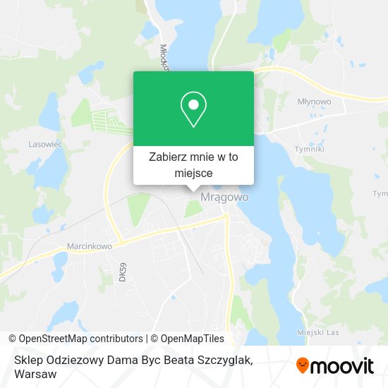 Mapa Sklep Odziezowy Dama Byc Beata Szczyglak