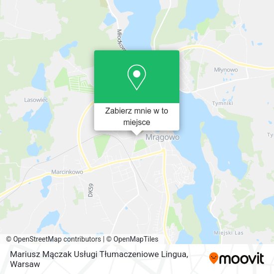 Mapa Mariusz Mączak Usługi Tłumaczeniowe Lingua