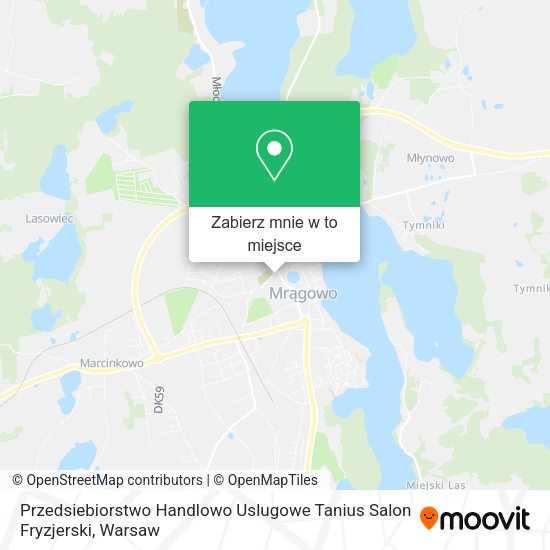 Mapa Przedsiebiorstwo Handlowo Uslugowe Tanius Salon Fryzjerski