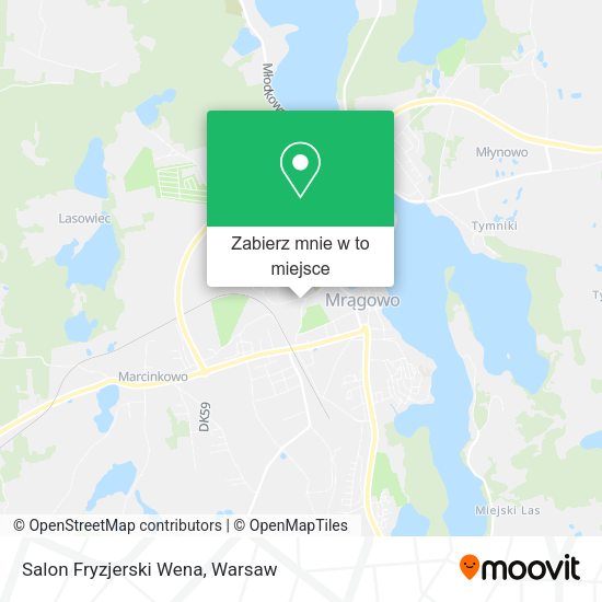 Mapa Salon Fryzjerski Wena